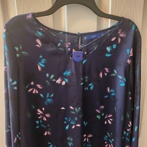 APT.9 Women's blouse, Size L, Color, blue, green, pink.